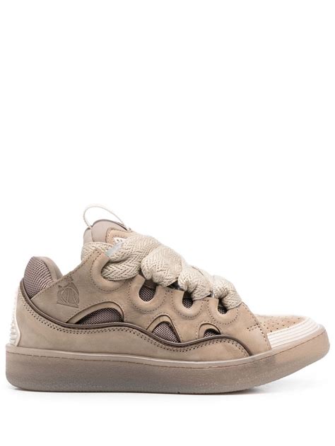 Lanvin Curb Lace Up Sneakers Farfetch