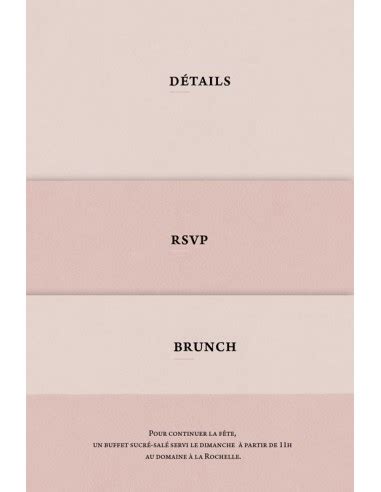 Pack Faire part Mariage Nude Rose Poudré Collection Daisy