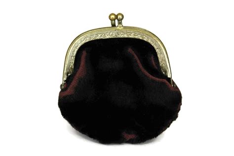 Reserved Antique Coin Purse Victorian Velvet Change Pouch With Frame