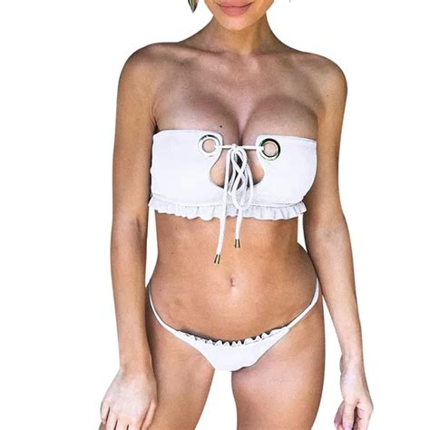 Open Chest Bikini Sexy Strap Split Swimsuit Sexy Beach Bathing Suit Bra Push High Bikini Y