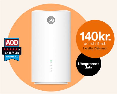 3Internet | 5G internet til hjemmet | 140 kr./md.