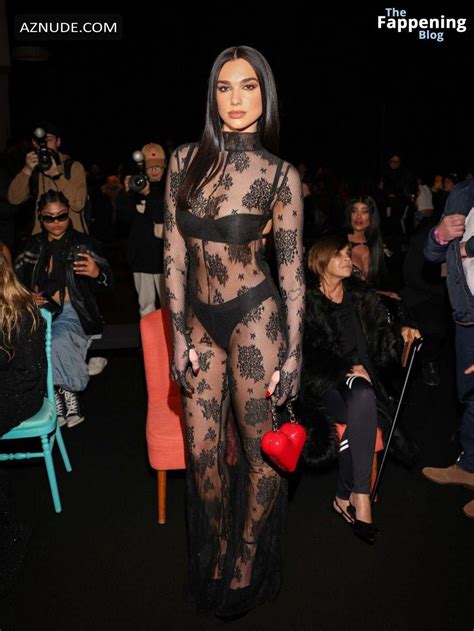 Dua Lipa Sexy Shows Off Her Beautiful Figure In A Hot Transparent Dress At The GCDS Fashion Show