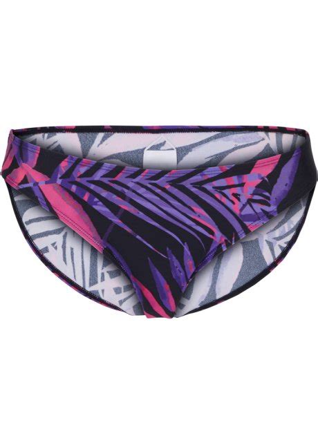 Bas de bikini imprimé dans de superbes couleurs noir violet imprimé
