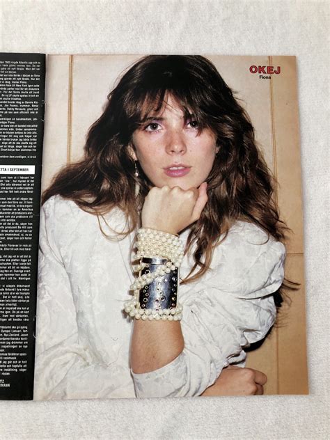 FIONA FLANAGAN 1984 Clipping Poster Swedish Music magazine Okej 1980s