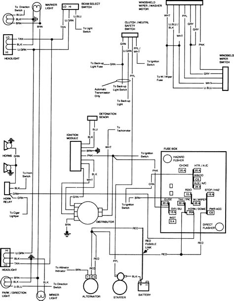 Color Coded Wiring Diagram 1985 Chevy C10 Silverado 305 Engi