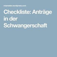 Anträge schwangerschaft