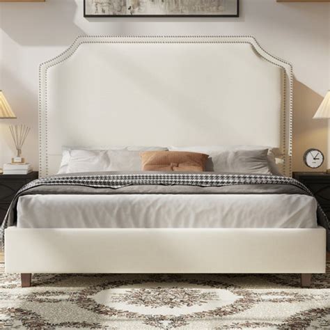 Lark Manor Ameere Upholstered Metal Platform Bed And Reviews Wayfair