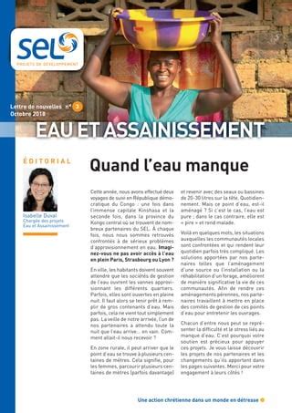 Lettre De Nouvelles Eau Octobre 2018 PDF