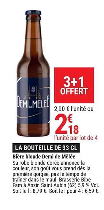 Promo Bi Re Blonde Demi De M L E Chez Gamm Vert Icatalogue Fr