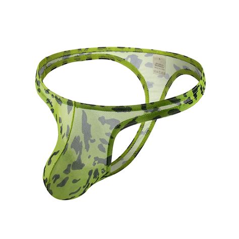 Low Rise Leopard T Back G String 1 000 Men S Lingerie Free Shipping