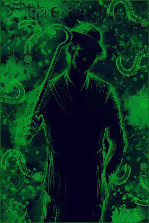 Download Mysterious Green Riddler Artwork Wallpaper