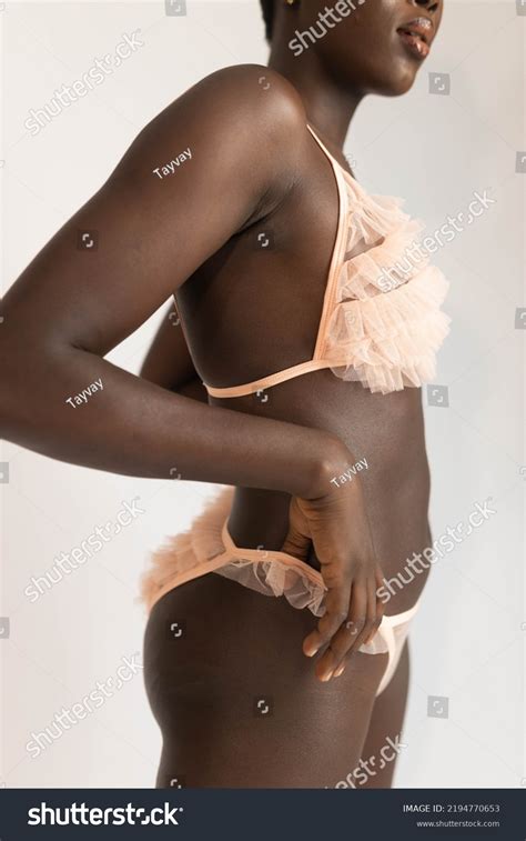 Sexy Ebony Lingerie Model Black Stock Photo 2194770653 Shutterstock