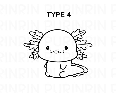 Kawaii Axolotl Drawing Colouring Pages Coloring Books Axolotl Cute