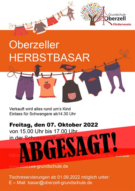 Grundschule Oberzell Absage Oberzeller Herbtbasar