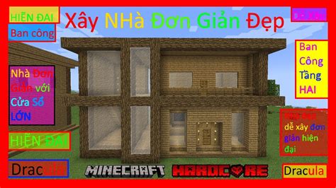 Dracula XÂY Nhà GỖ KHÔNG MÁI Với Cửa Sổ LỚN Có Ban CÔNG Tầng HAI MINECRAFT HARDCORE YouTube
