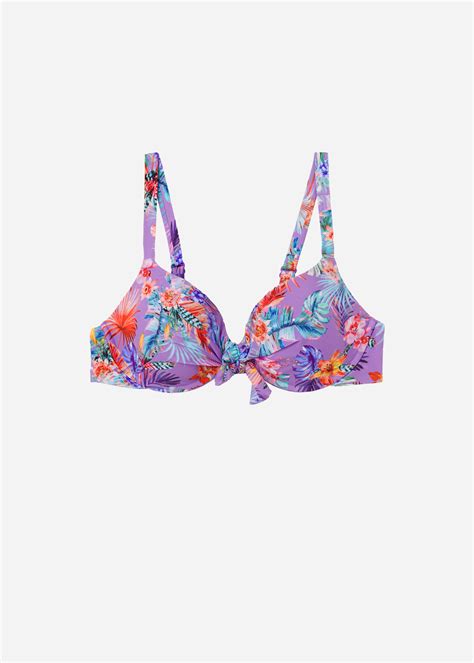 Lightly Padded Push Up Bikini Top Fairy Jungle Push Up Calzedonia