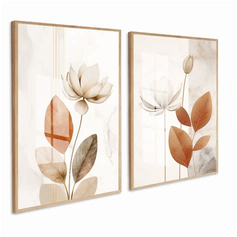 Quadro Decorativo Vaso De Flores Tons Nude Past Is Moldura E Vidro Sala