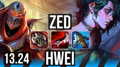 Zed Vs Hwei Mid Solo Kills Games Legendary Na Master