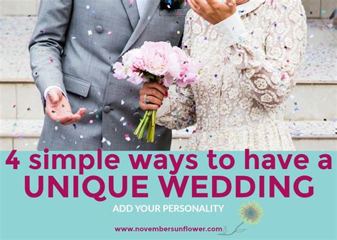 add  personality  simple ways    unique wedding