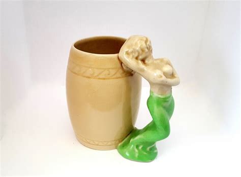 Vintage Nude Woman Mug Sexy Barware Risque Drink Mug Made In Japan Collectible Drink Cups