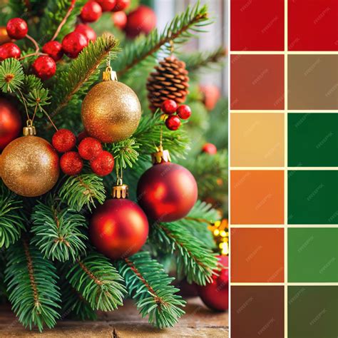 Christmas Color Palette for Festive Designs and Decorations | Premium