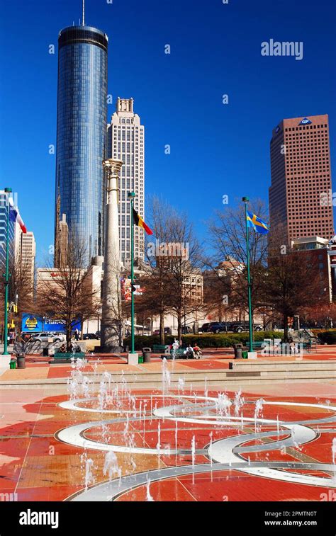 A Water Park And Fountain Is Built In The Form Of Olympic Rings In