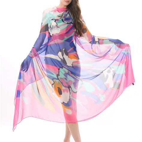Cm Scarves Sexy Women S Chiffon Summer Bikini Scarf Swimsuit Dress Beach Cover Up Tunic