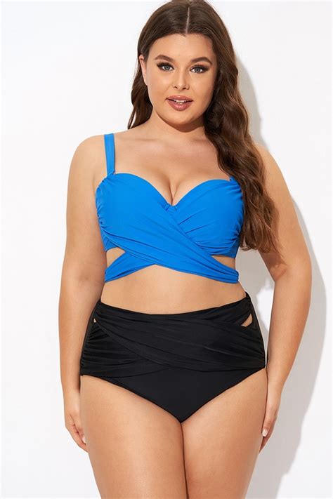 Haut De Bikini Bleu Cache C Ur Pour Femme Meet Curve Meet Curve