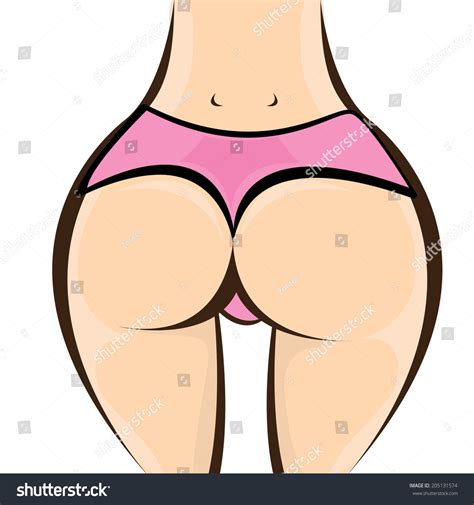 Sexy Woman Ass Vector Illustration Stock Vector Royalty Free