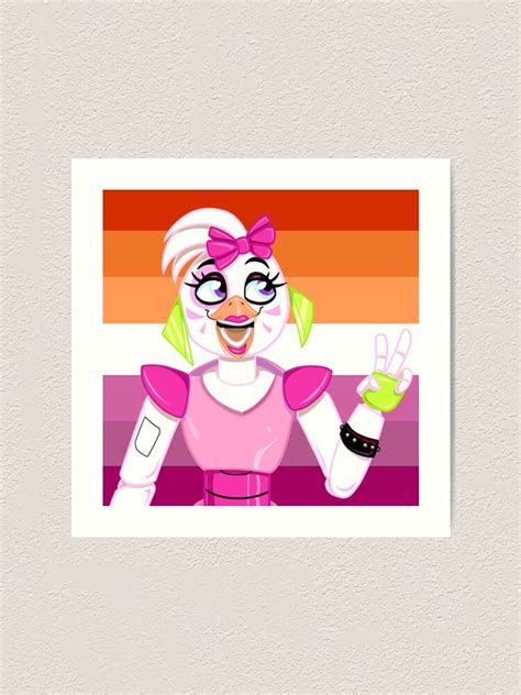 FNAF Security Breach Glamrock Chica Lesbian Pride Halfbody Design Art