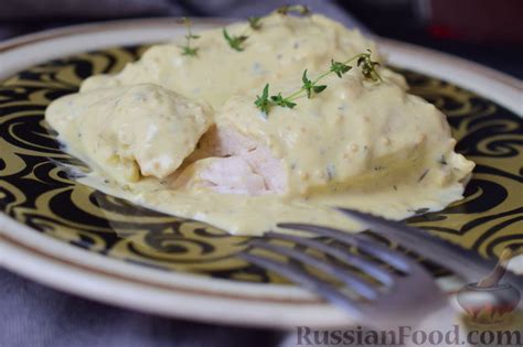 Рецепт: Курица в сливочно-горчичном соусе на RussianFood.com