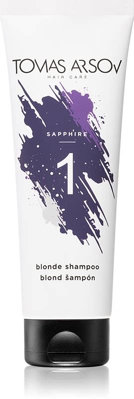 Tomas Arsov Sapphire Blonde Shampoo Brassy Tones Neutralizing Shampoo For Lightened Cool Blonde
