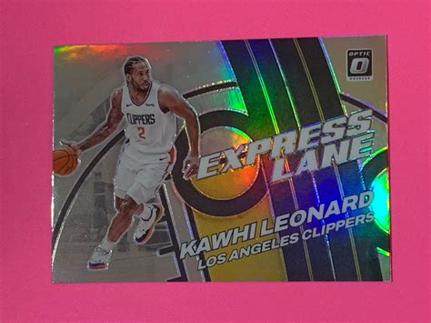 2021 22 Panini Donruss Optic Kawhi Leonard Express Lane Silver Prizm