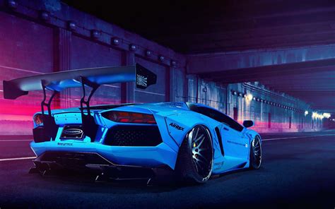 Lamborghini Aventador J Wallpaper Hd Blue