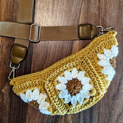 Crochet Granny Square Crossbody Sling Fanny Belt Boho Bag Etsy In