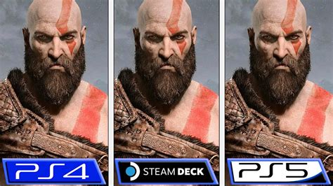 God Of War Steam Deck Ps4 Ps5 Graphics Comparison Youtube