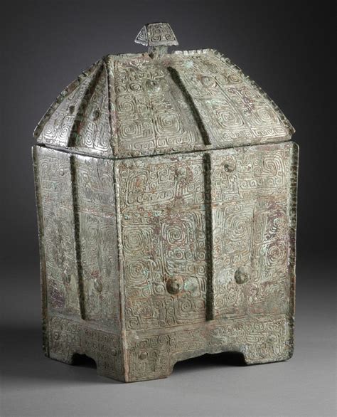 Lidded Square Ritual Wine Container Fangyi With Masks An Flickr