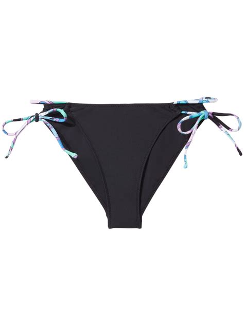 Pucci Iride Print Bikini Bottoms Black Farfetch Uk