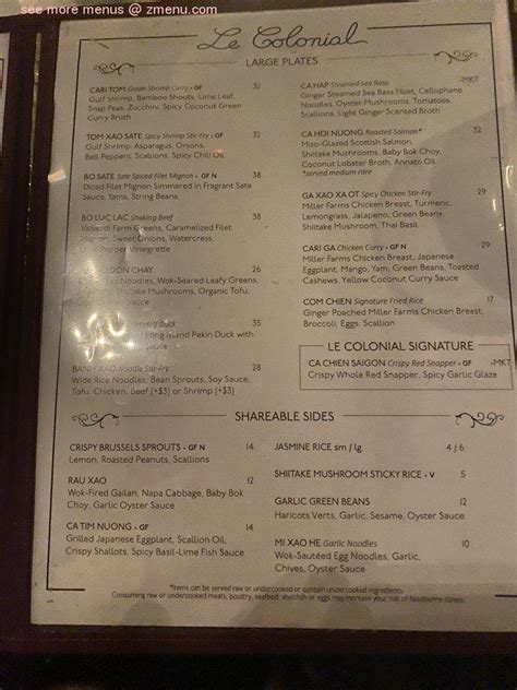 Online Menu of Le Colonial Chicago Restaurant, Chicago, Illinois, 60611 ...