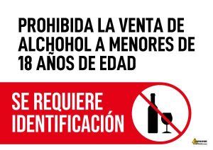 Cartel Prohibido La Venta De Alcohol A Menores Imprimir Carteles Gratis