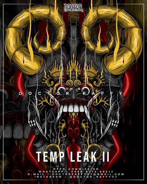 A Poster With An Image Of A Demon S Head And The Words Temp Leak Ii