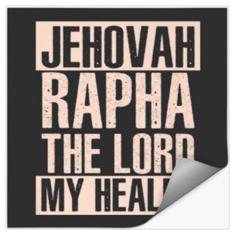 Jehovah Rapha The Lord My Healer Christian Stickers Sold By Artificial