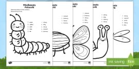 Minibeasts Color By Number Counting Worksheet Worksheet