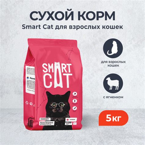 Smart Cat сухой корм для взрослых кошек с ягненком - 5 кг купить на ...