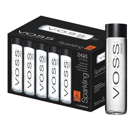 ⇒ Voss Sparkling Water Glass Bottles 24x375ml • Europafoodxb • Buy Food