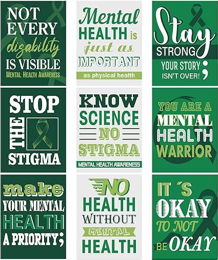 Amazon Sayglossy Pcs Mental Health Awareness Posters X