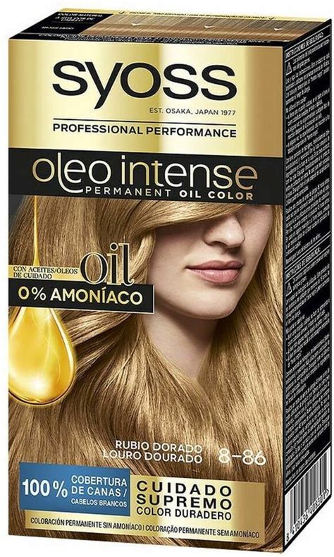 Syoss Olio Intense Tinte Sin Amoniaco 8 86 Rubio Dorado 5 U Bol