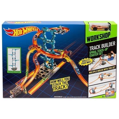 Hot Wheels Track Builder Spiral Stack Up Starter Set Online Toys