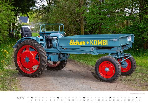 Klassische Traktoren Kalender Spiralbindung Buchhandel Schwarz