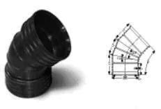 Полуотвод канализационный наружный рифленый 110 мм Jakko: купить за ...
